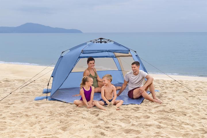 Produktbild Bestway Tent Polyester with Ventilation 107/127x240x125 cm Camping & Beach 68144 (Kuppelzelt, 3.30 kg, 4 Personen)