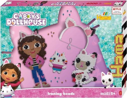 Actual product image Hama Iron-on beads midi "Gabby's Dollhouse", gift pack Diameter of iron-on bead midi: 5.0 mm