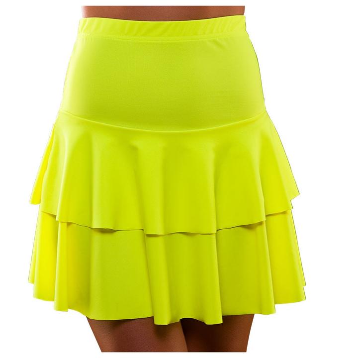 Immagine prodotto Wicked Costumes Gonna Ra-Ra neon anni '80 in giallo neon (XS)
