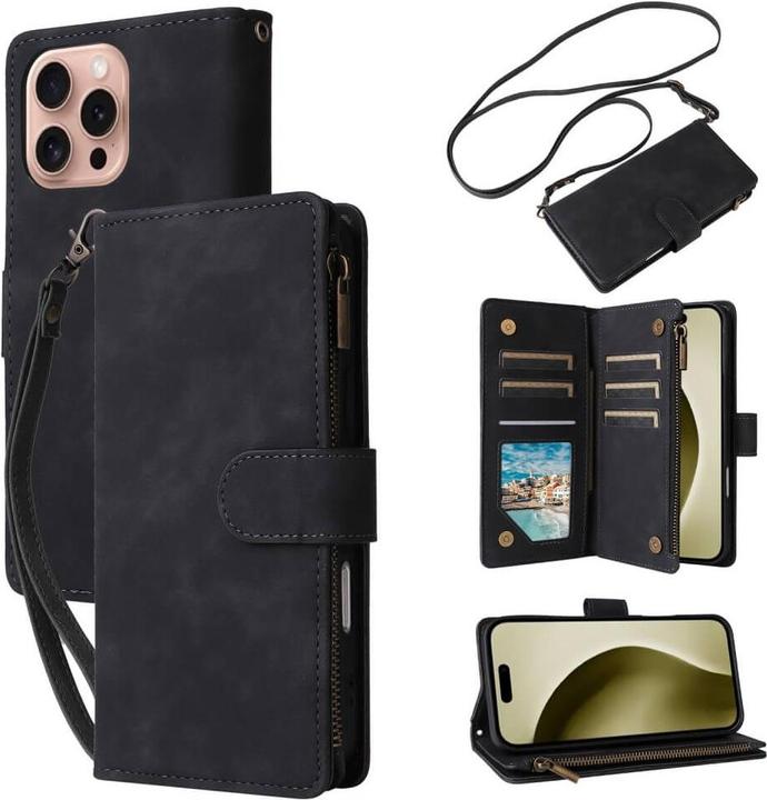Actual product image Cover-Discount iPhone 16 Pro - Wallet case with lanyard (Apple iPhone 16 Pro)