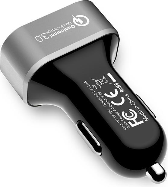Actual product image Crong Power įkroviklis 2x USB-A 3 A (CRG-PWRC-USB30-ALU)