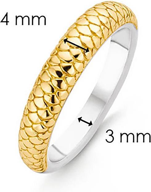 Image du produit Ti Sento Milano Bague motif serpent bicolore plaqué or jaune 12164SY (54, Argent 925)