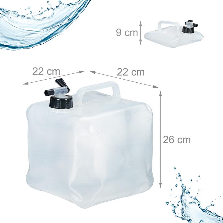 Actual product image Relaxdays 4x water canisters