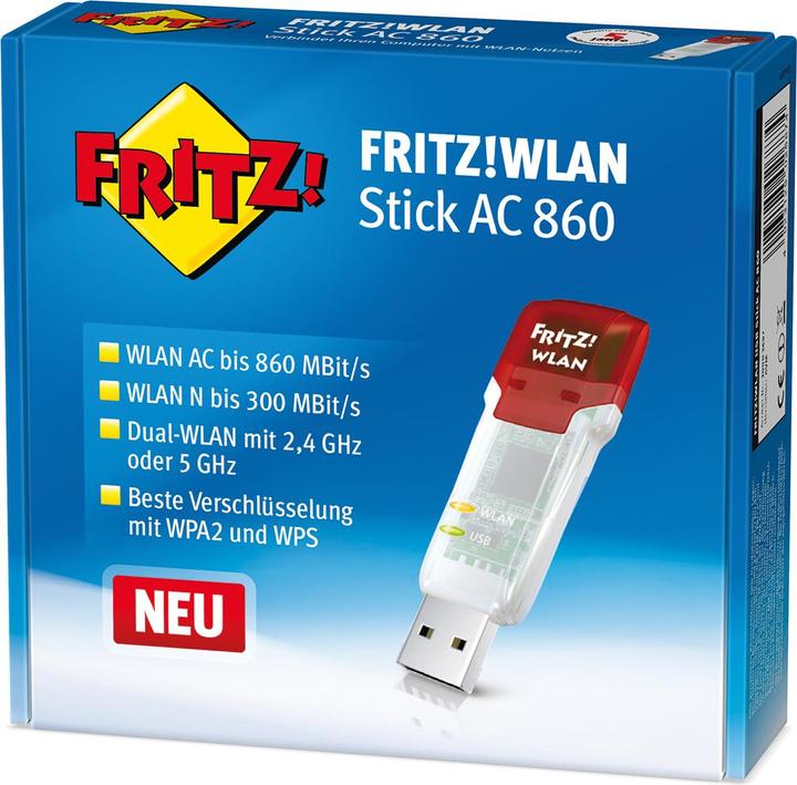 Produktbild AVM FRITZ!WLAN Stick AC 860 (USB)