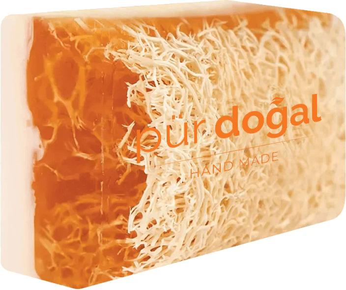 Image du produit Pür Doğal 100% Natürliche Kürbisfaser Seife mit Eselmilch und Honig 130gr (Savon dur)