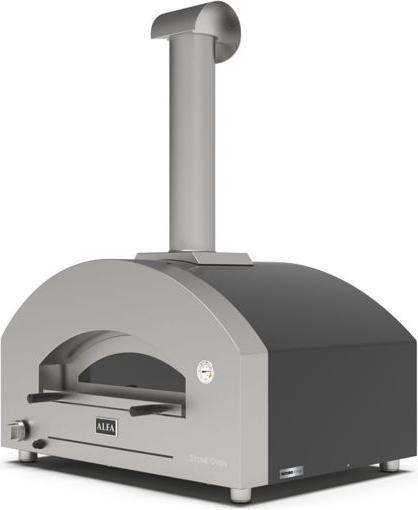 Actual product image Alfa Forni Futuro 4 Pizze Hybrid Silver Black