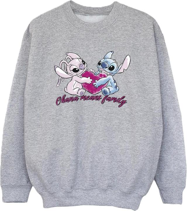 Disney Lilo And Stitch Ohana Heart With Angel Sweatshirt Jungen