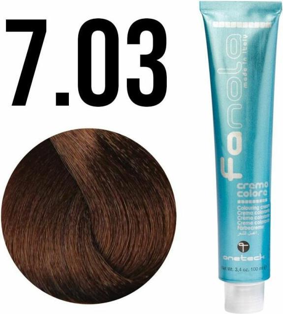 Actual product image Fanola 7*03 Rubio Calido 100ml (Warm Blonde)