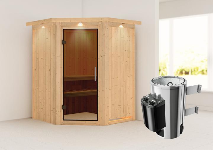 Produktbild Karibu Nanja mit Dachkranz (Plug & Play 3,6 KW interne Steuerung)