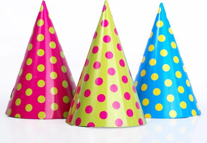 Produktbild Partydeco Party Hats Dots, mix, 16cm (1 pkt / 6 pc.)