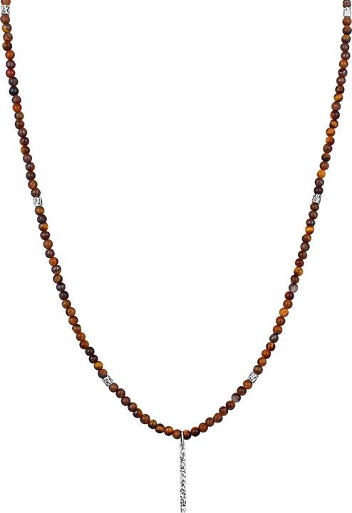 Produktbild Kuzzoi Edelsteinkette, Perle, Perlenkette (Tigerauge, 925er Sterling Silber, Edelstahl, 60 cm)