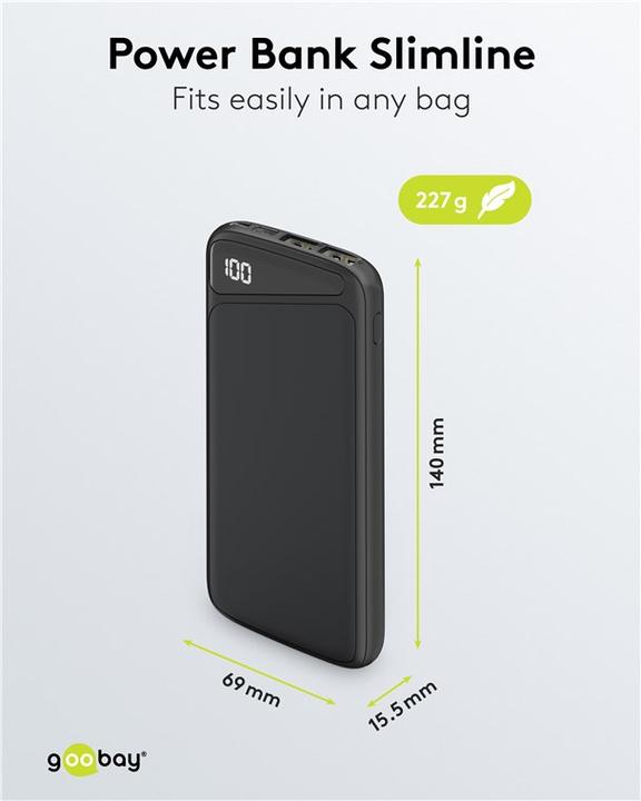 Produktbild Goobay Slimline (10000 mAh, 10.50 W, 50 Wh)