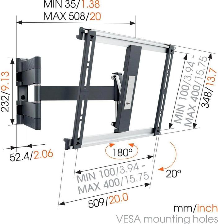 Produktbild Vogels Thin 445 (Wand, 55", 18 kg)