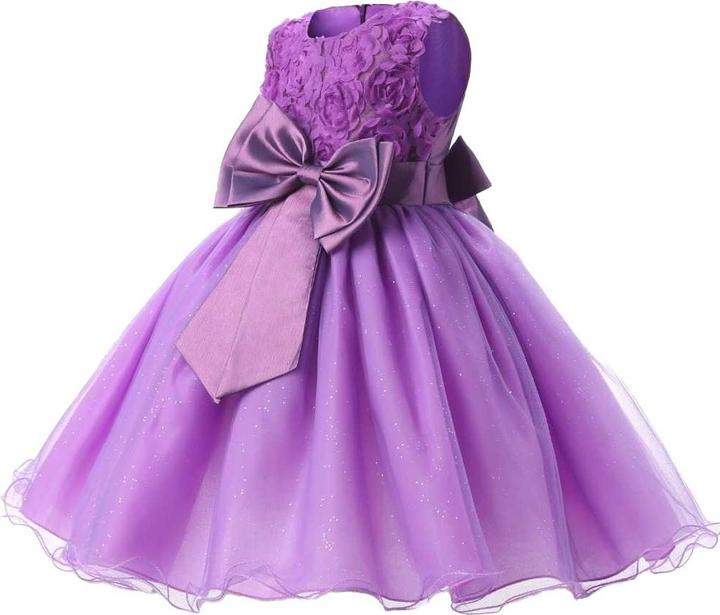 Produktbild JTI Abendkleid mit Schleife und Blumen - Lila (130) (130 B)