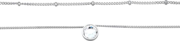 Image du produit Elli Collier Choker Layer cristal chaîne à boules 925 argent (Argent sterling 925, Cristal de verre, 36 cm)