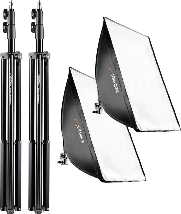 Walimex Daylight 250 Dauerlicht mit Softbox & Stativ Duo Kit (Studioleuchte)