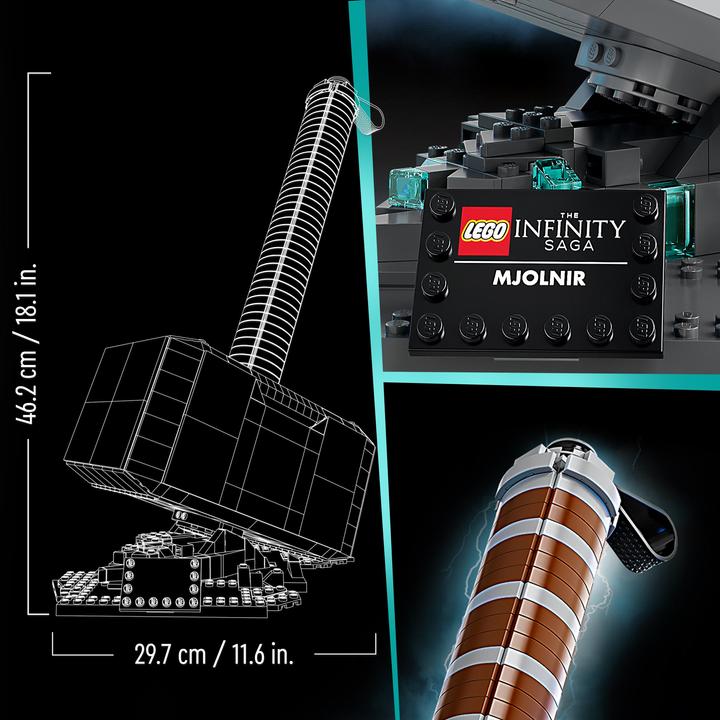 Actual product image LEGO Thor's hammer (76209, LEGO Rare Sets, LEGO Marvel)