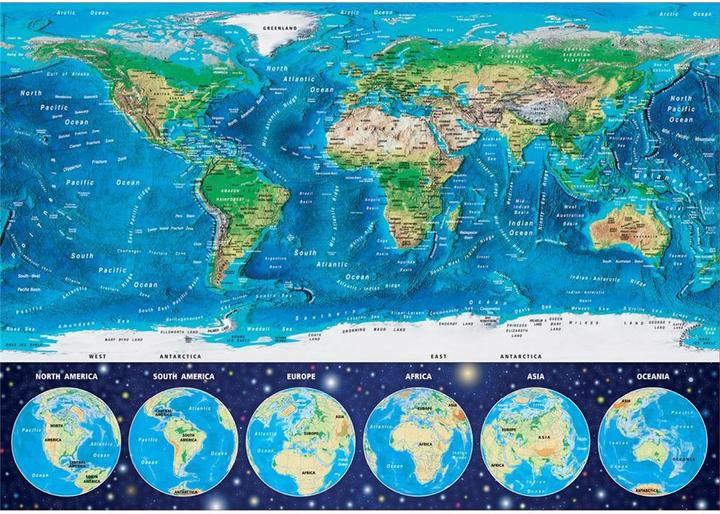 Image du produit Educa Carte du monde en néon (1000 pièces)