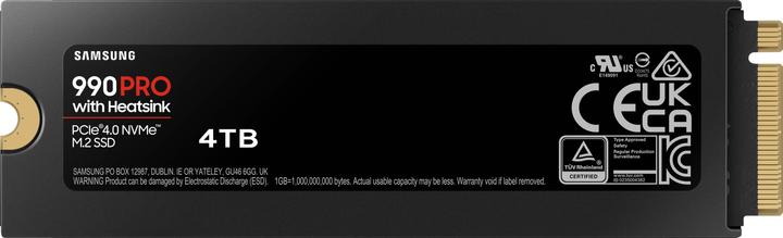 Actual product image Samsung 990 Pro with Heatsink (4000 GB, M.2 2280)