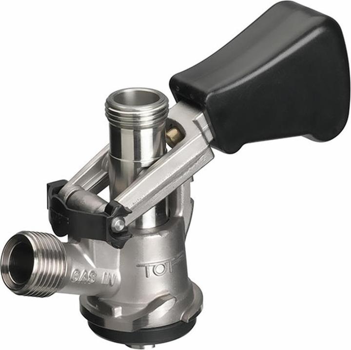 Actual product image Ich-zapfe Zapfkopf Keg Verschluss Korb Fitting seitlicher Ausgang