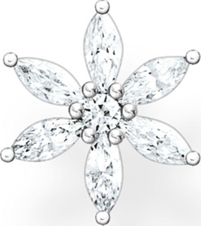 Produktbild Thomas Sabo Einzel Ohrstecker Blume weisse Steine (925er Silber)