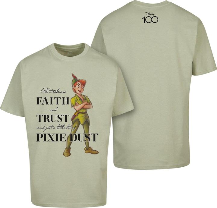 Urban Classics Disney 100 Peter Pan Faith and Trust Oversize Tee - 119341