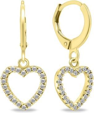 Image du produit Brilio Argent - Boucles d'oreilles hoop plaqué or avec coeurs EA645Y