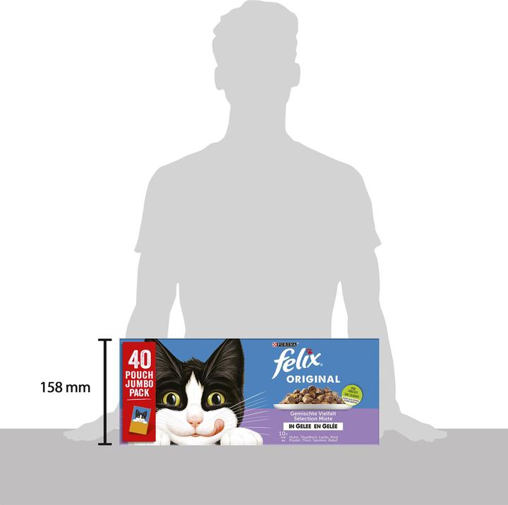 Produktbild Felix Original Mixed Selection in Gelee (Adult, 40 Stk., 3400 g)