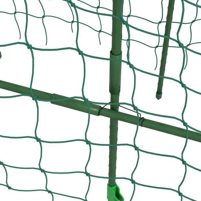 Image du produit Swisshandel24 Treillis, treillis ajustable, avec filet, pour jardin, balcon, acier, vert, 43 x 182 x 183 cm (182 cm, 43 cm)