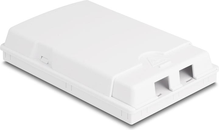 Image du produit Delock Boîtier de raccordement fibre optique pour montage mural pour 2 x SC Simplex ou LC Duplex blanc (0.13 m)