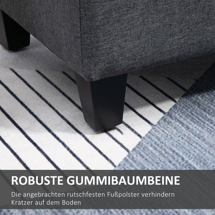 Produktbild Swisshandel24 Sitzbank Polsterbank mit Stauraum Truhenbank Flur Schlafzimmer Wohnzimmer leinenartiges Polyester Gu (100 cm)