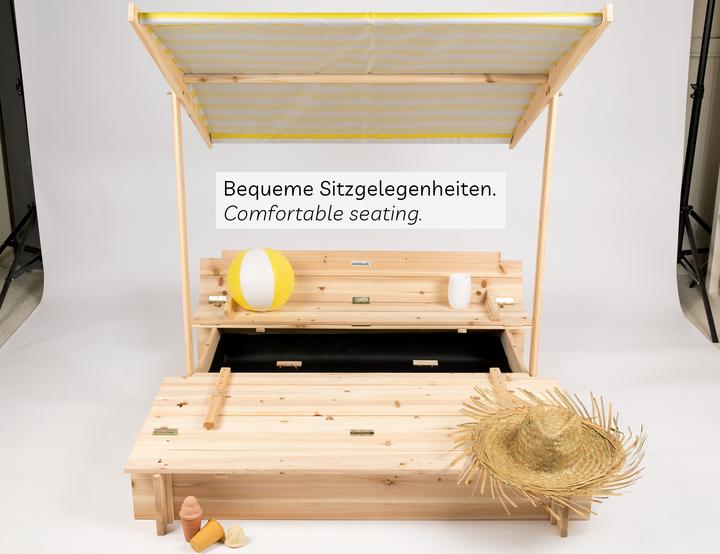 Actual product image Needs&Wants Sandkasten "Sunplaya3" mit Dach und Sitzbänken, Tanne