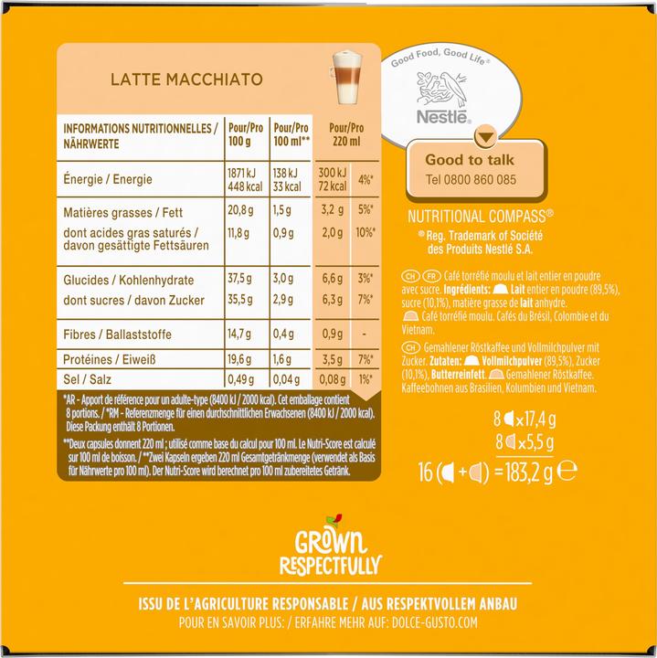 Actual product image Nescafé Dolce Gusto Latte Macchiato (16 x Port.)