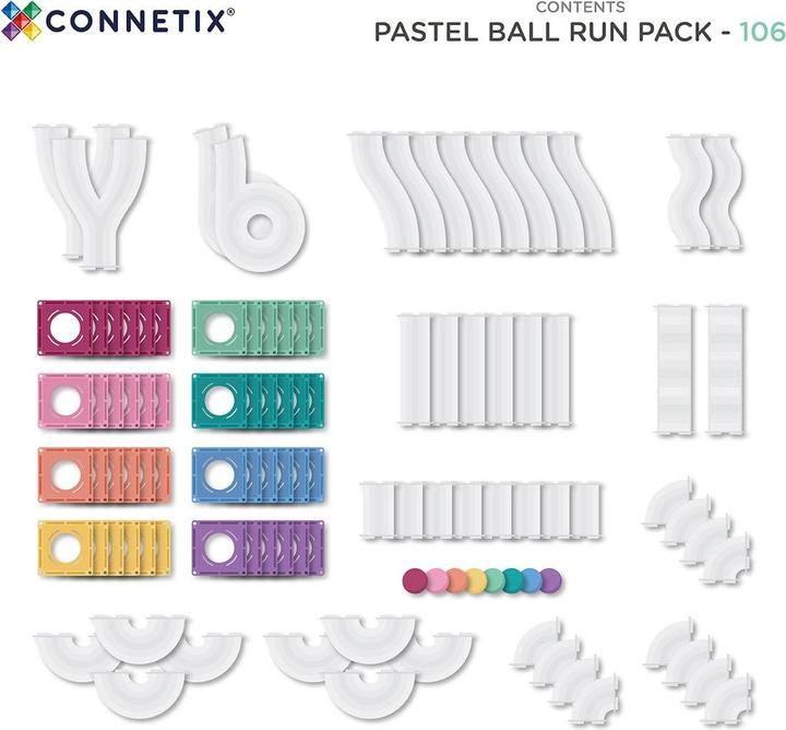 Image du produit Connetix 106 pc Pastel Ball Run