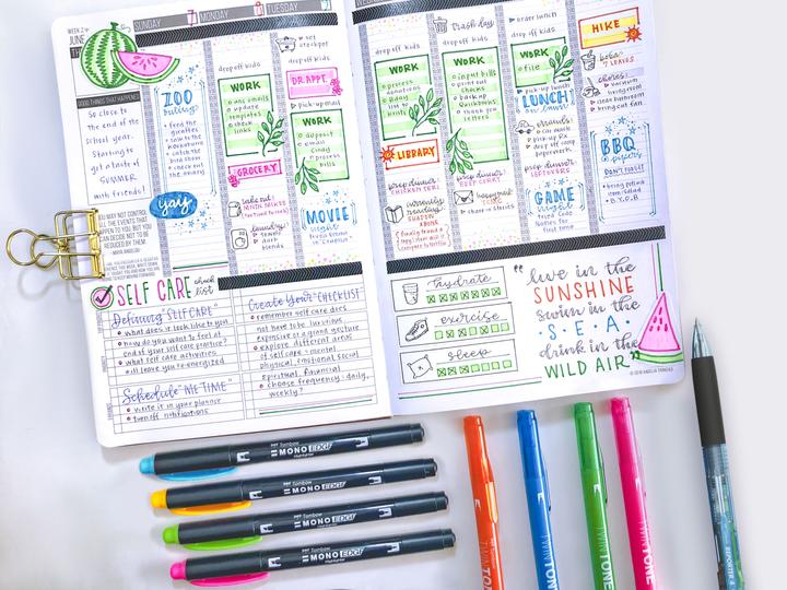 Image du produit Tombow STUD-SET, kit créatif pour la gravure visuelle, l'auto-organisation, les sketchnotes et tous vos (Multicolore, 1 x)