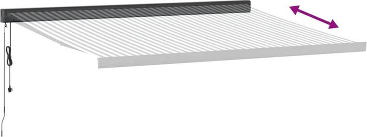 Image du produit VidaXL Markise Einziehbar Gelenkarmmarkise Sonnenmarkise Anthrazit Weiss Stoff (4.50 m)