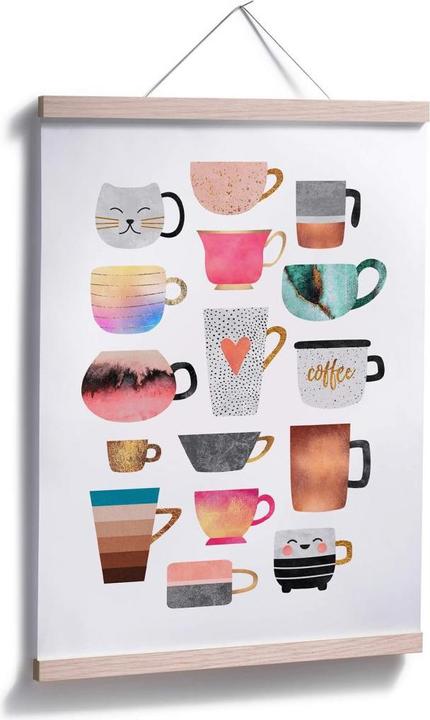 Produktbild Trenddeko Kaffeetassen: Buntes Allerlei (60 x 80 cm)