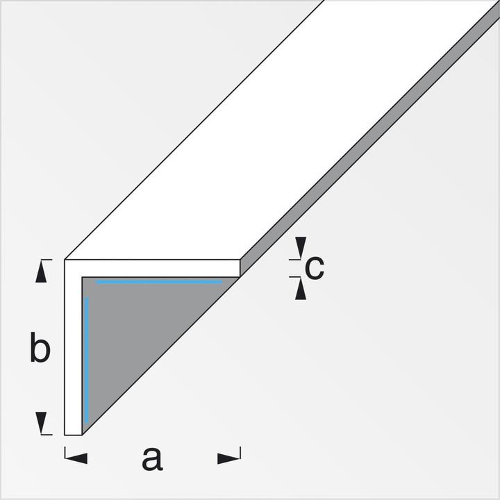 Actual product image Alfer Angle profile PVC 1m