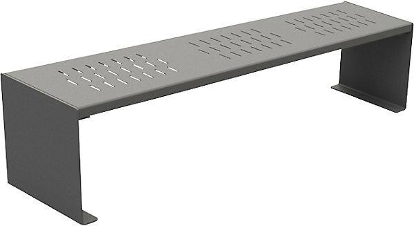 Actual product image SPL KUBE bench made of steel, overall depth 450 mm, charcoal.