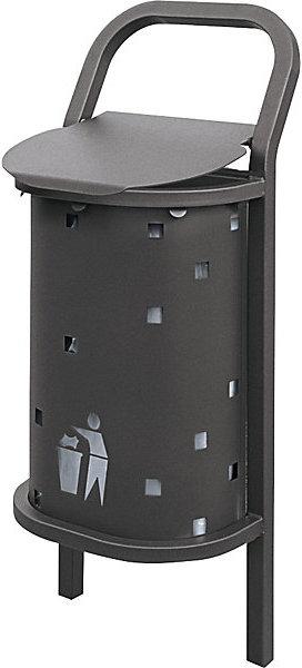 Image du produit SPL Corbeille à déchets d'extérieur CONVI®, capacité 50 l, gris. (50 l)