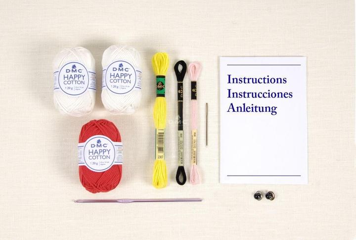 Image du produit DMC Cable kit de crochet Amigurumi Pop the corn, motif : Smiley, kit