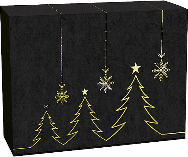 Produktbild kaiserkraft Flaschen-Geschenkkarton Tannengold (3 x)