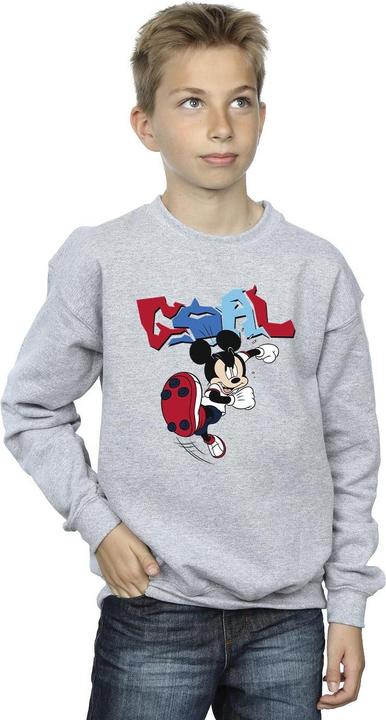 Actual product image Disney Boys Mickey Mouse Goal Striker Pose Sweatshirt (104)