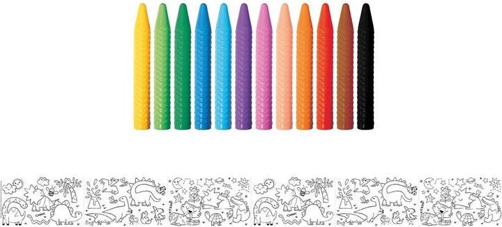 Actual product image Avenir Wax Crayon Set Dinosaur World (Colored, 12 x)