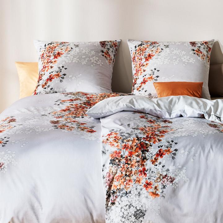 Actual product image Fleuresse Black Premium Schweizer Satin Bettwäsche Macclesfield silber (Bedding set, 155x220 cm + 80x80 cm)