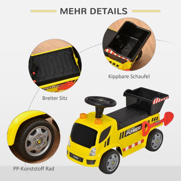 Actual product image Swisshandel24 Sit-on excavator ride-on car with tipping bucket and shovel for baby 18-36 months Metal PP plastic