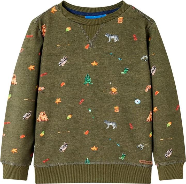 VidaXL Kinder-Sweatshirt Khaki 140,Material: 95 % Baumwolle. 5 (140)