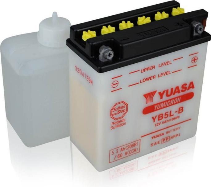 Immagine prodotto Yuasa YB5L-B Batteria per moto (DIN 50512) (12 V, 5.30 Ah, 60 A)