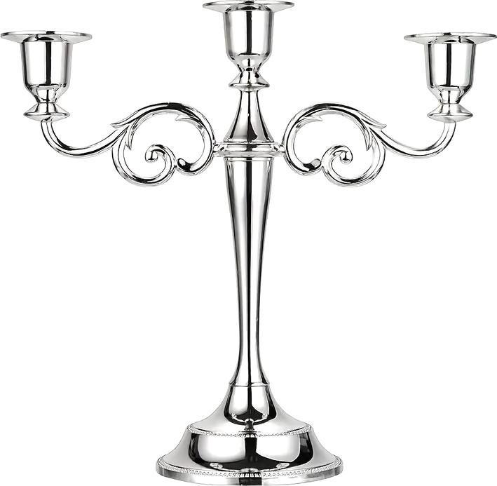 Produktbild Cbx Kerzenständer 3 Köpfe, Kerzenleuchter 3-armig, Kerzenhalter Silber