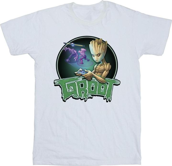 Actual product image Mens Guardians Of The Galaxy Groot Gaming Ring T-Shirt (L)